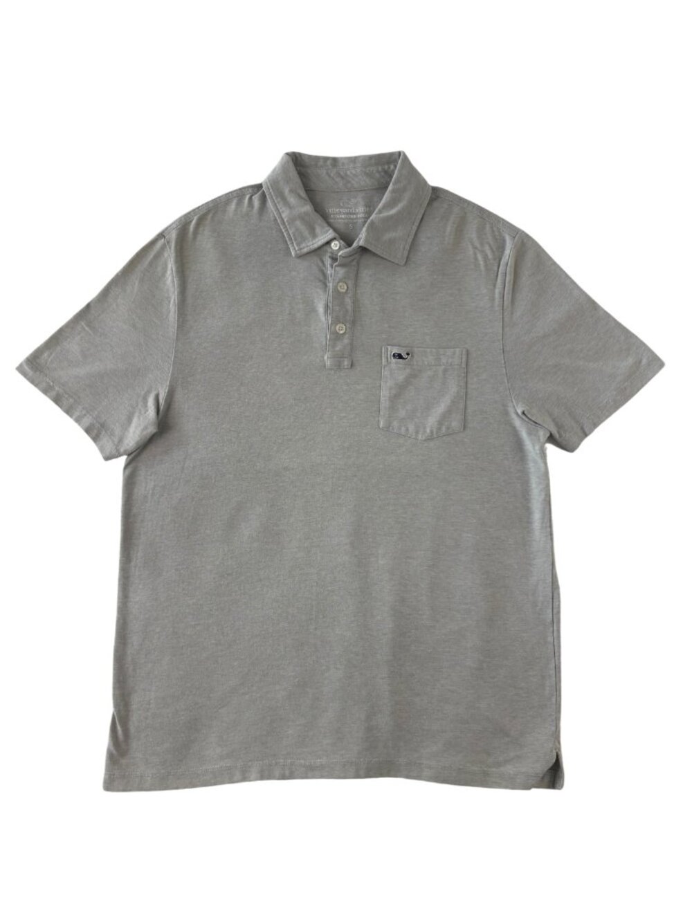 Vineyard Vines Men's Edgartown Polo in Light Gray Size Small